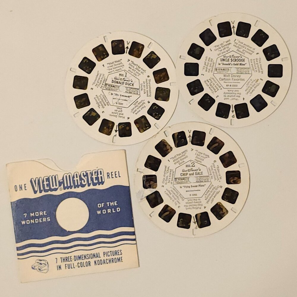 VINTAGE VIEW MASTER REEL PACK Donald Duck Pack Chip and Dale Uncle Scrooge